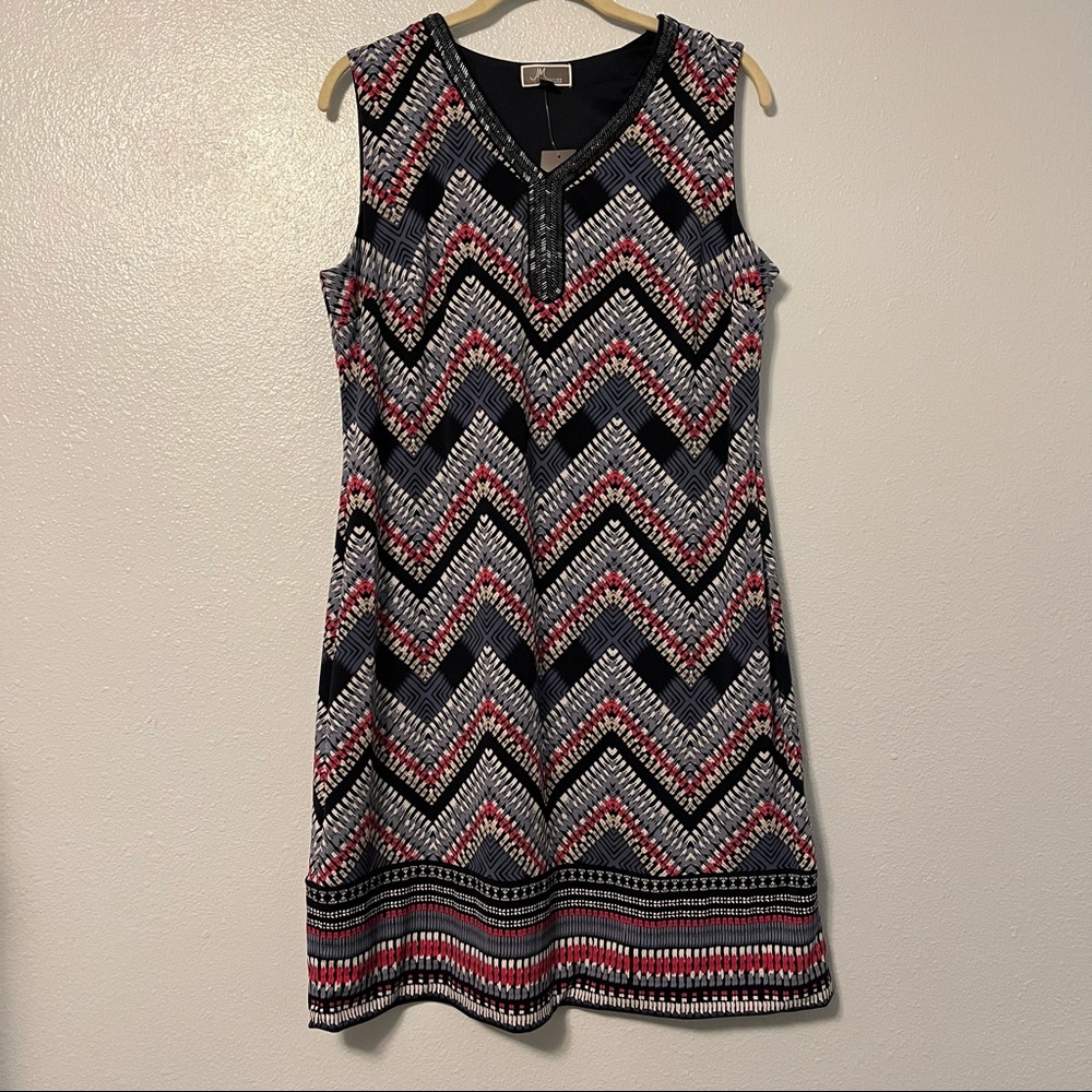 Blue and Purple Cheveron Striped Dress
